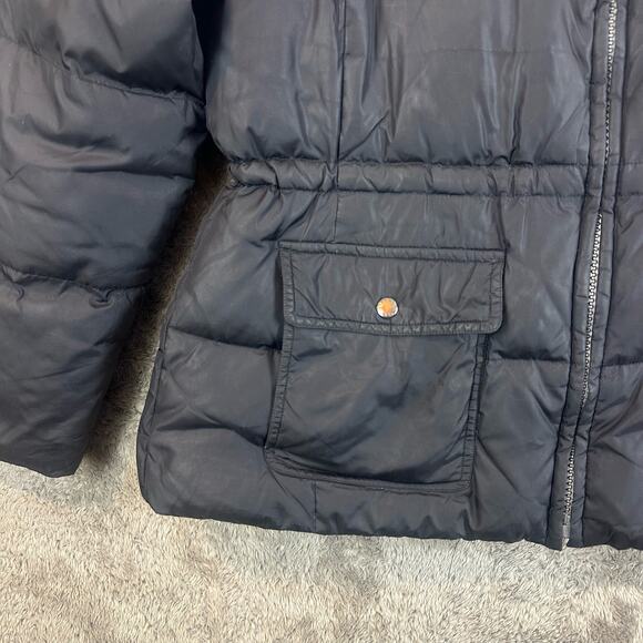 Marc New York Black Puffer Jacket Coat Down Filled M Medium Cinched Waist - Picture 3 of 13